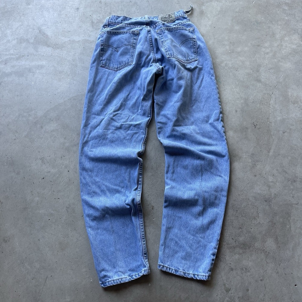 Vintage Levi's Silver Tab Loose Fit Light Wash Denim Jeans Women Size 9/10 M - Picture 6 of 8
